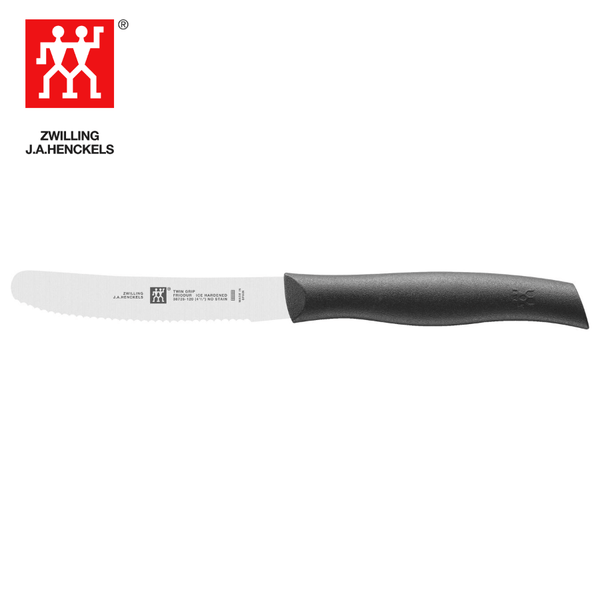 Zwilling - Twin Grip Set of 3 Kitchen Knife Domestic Knife With Peeler - Black (38738-000)