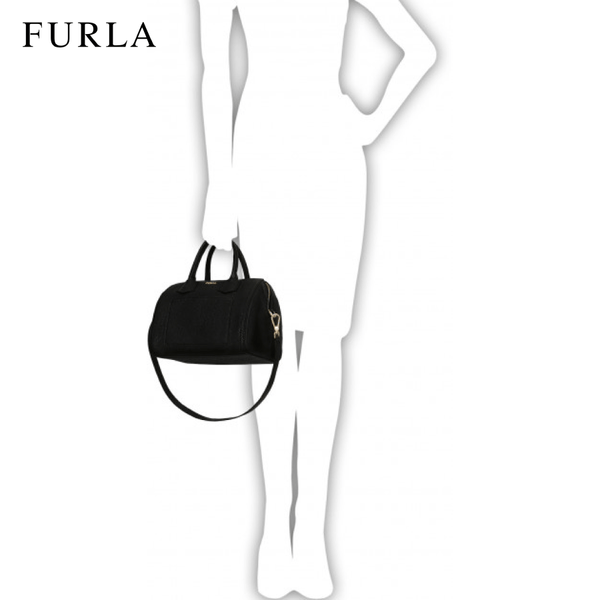 Furla Alba Small Satchel Women's Handbag - Black