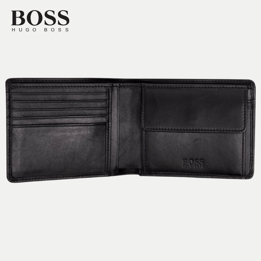 Hugo Boss - Asolo Men's Wallet Bill-fold Leather Coin Gift Boxed - Black (50250331)