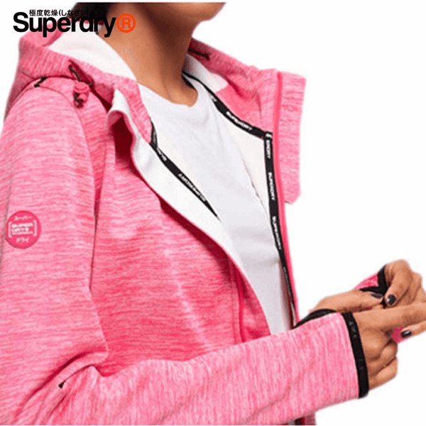 Superdry - Prism SD-Windtrekker Women Jacket Size L - Berry Slub / Ecru