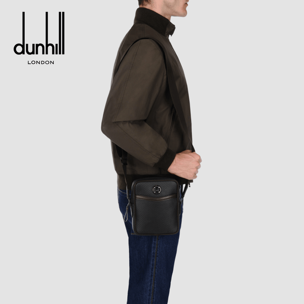 Dunhill - Chassis City Reporter Men's Leather Crossbody Bag / Shoulder Bag - Navy (L3v595N)