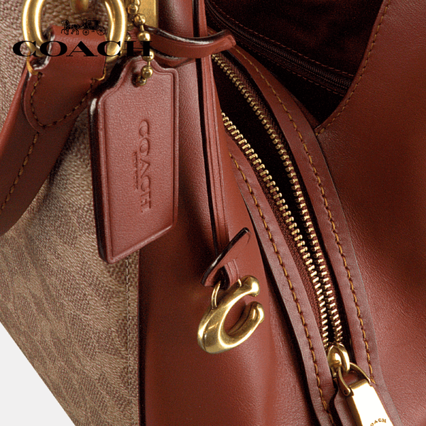 Coach - Dalton 31 In Signature Canvas Shoulderbag - Tan / Rus / Brass