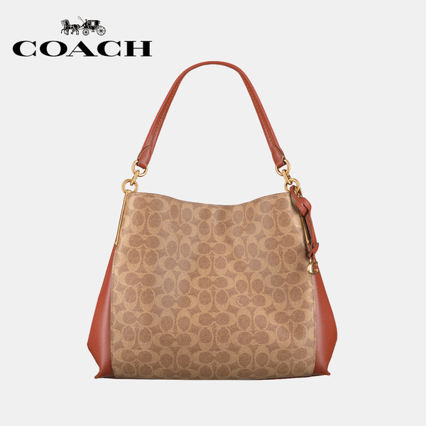 Coach - Dalton 31 In Signature Canvas Shoulderbag - Tan / Rus / Brass