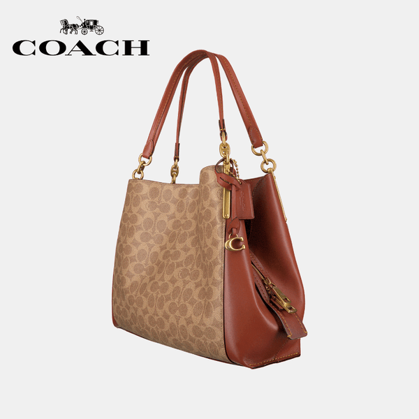 Coach - Dalton 31 In Signature Canvas Shoulderbag - Tan / Rus / Brass