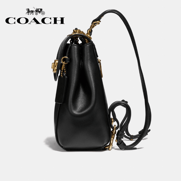 Coach - Parker Convertible Backpack  - Black / Brass