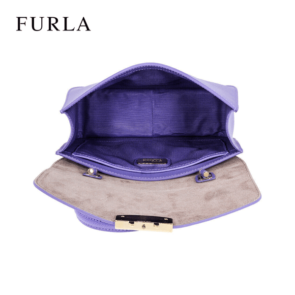 Furla - Metropolis Woman's Small Leather Top Handle / Shoulder Bag - Purple Lavanda (978122)