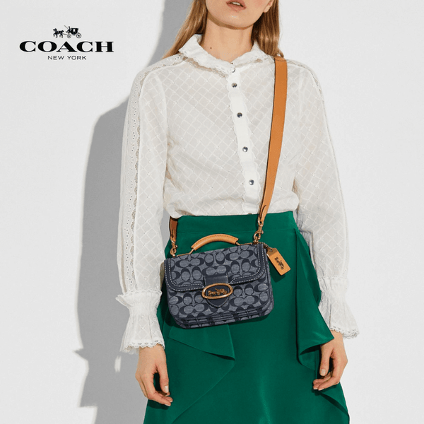Coach - Riley Top Handle 22 In Signature Chambray