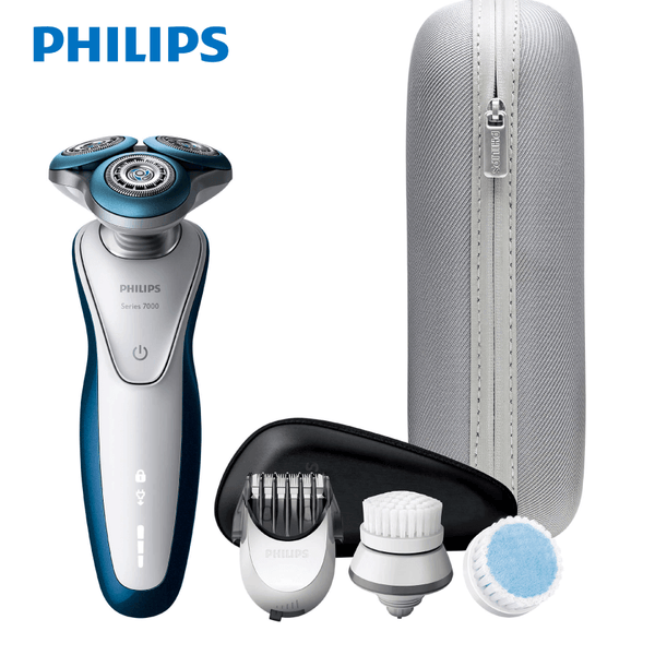 Philips - S7520/69 Series 7000 Men's Electric 3 Heads Shaver / Beard Trimmer / Facial Cleansing Brush - Limited Edition