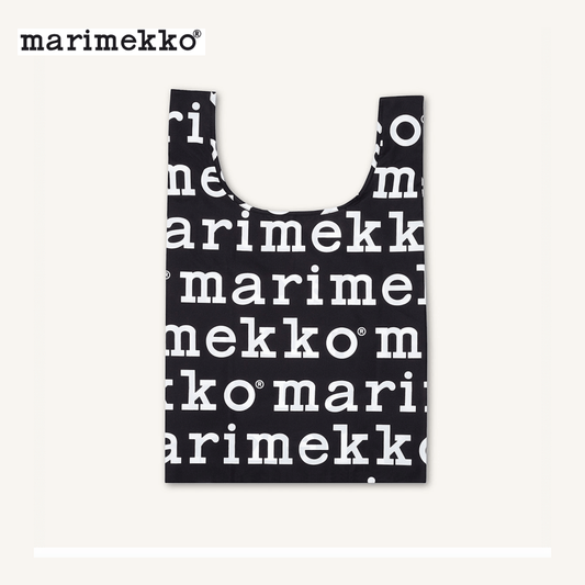 Marimekko Smartbag Marilogo Shopping / Tote Bag 041395-910 - Signature Logo Black & White