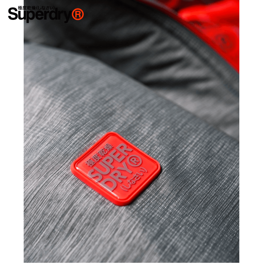 Superdry - Women's Pop Zip Velocity Windcheater Jacket - Light Grey / Shock Coral