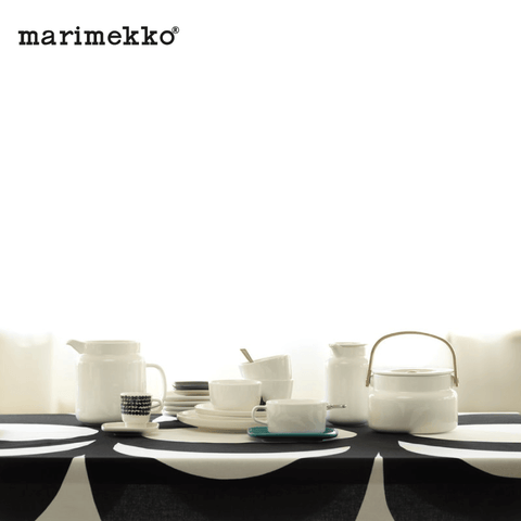Marimekko Siirtolap Espresso Cup and Saucer 065322-190 - Räsymatto Black & White