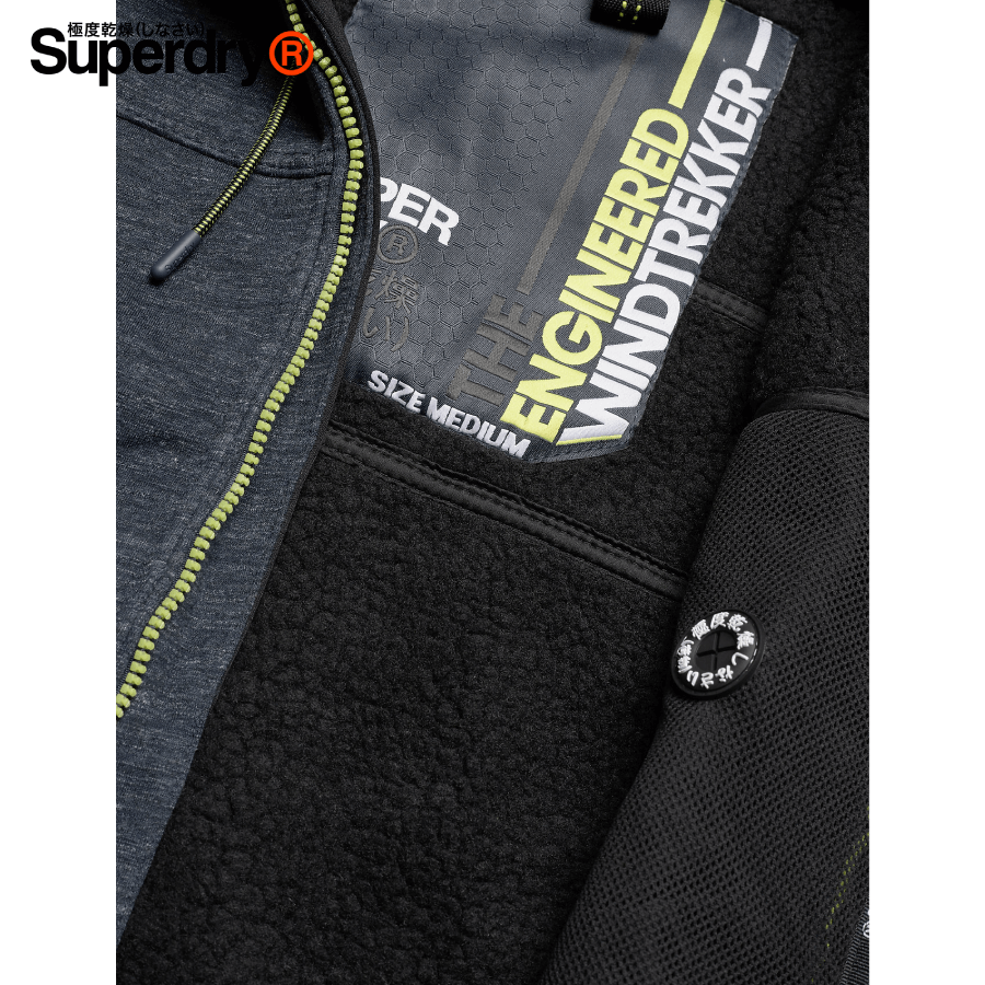 Superdry - Hooded Winter Windtrekker Men's Jacket Size L - Dark Navy / Black (M50002WR)