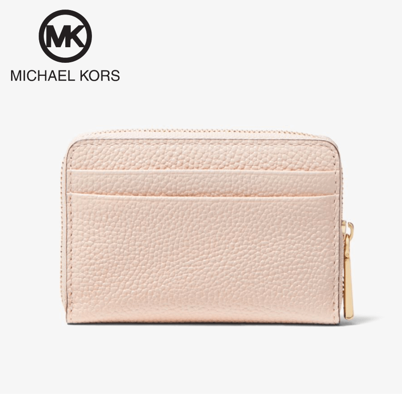 Michael Kors Mott Small Leather Wallet Coin Card Case Soft Pink