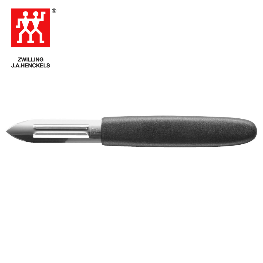 Zwilling - Twin Grip Set of 3 Kitchen Knife Domestic Knife With Peeler - Black (38738-000)