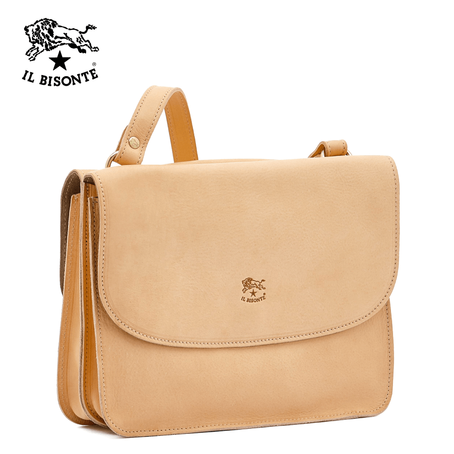 Il Bisonte Woman's Crossbody Bag Salina In Cowhide Leather A2903..EP.120 - Natural