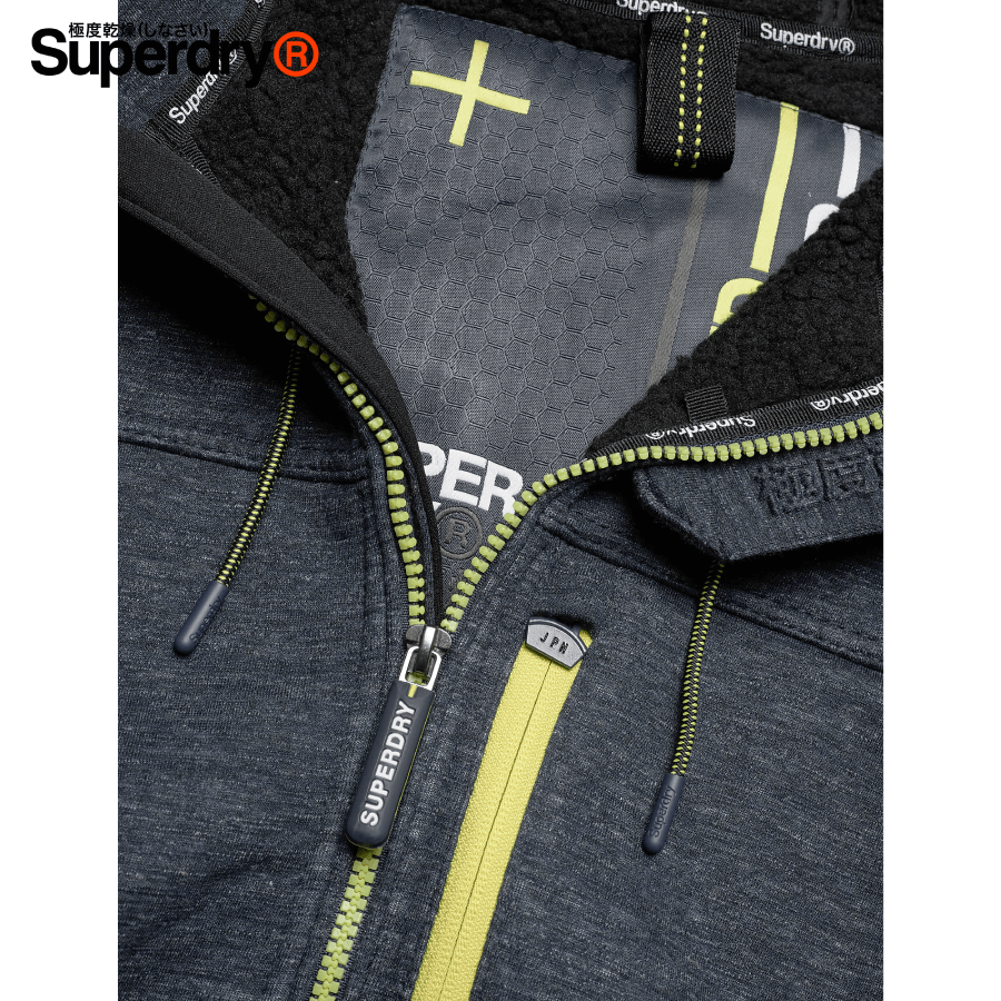 Superdry - Hooded Winter Windtrekker Men's Jacket Size L - Dark Navy / Black (M50002WR)