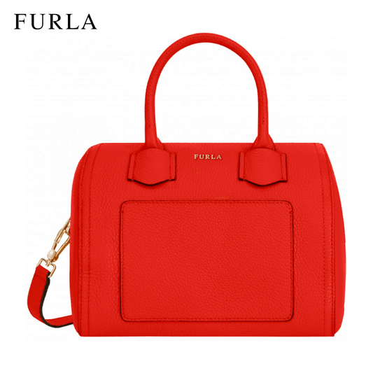 Furla Alba Small Satchel Women's Handbag - Kiss Red