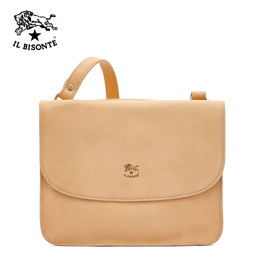 Il Bisonte Woman's Crossbody Bag Salina In Cowhide Leather A2903..EP.120 - Natural