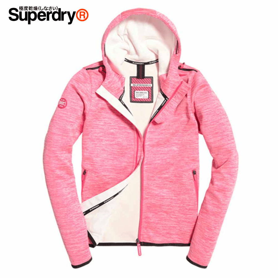 Superdry - Prism SD-Windtrekker Women Jacket Size L - Berry Slub / Ecru