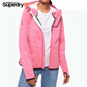 Superdry - Prism SD-Windtrekker Women Jacket Size L - Berry Slub / Ecru