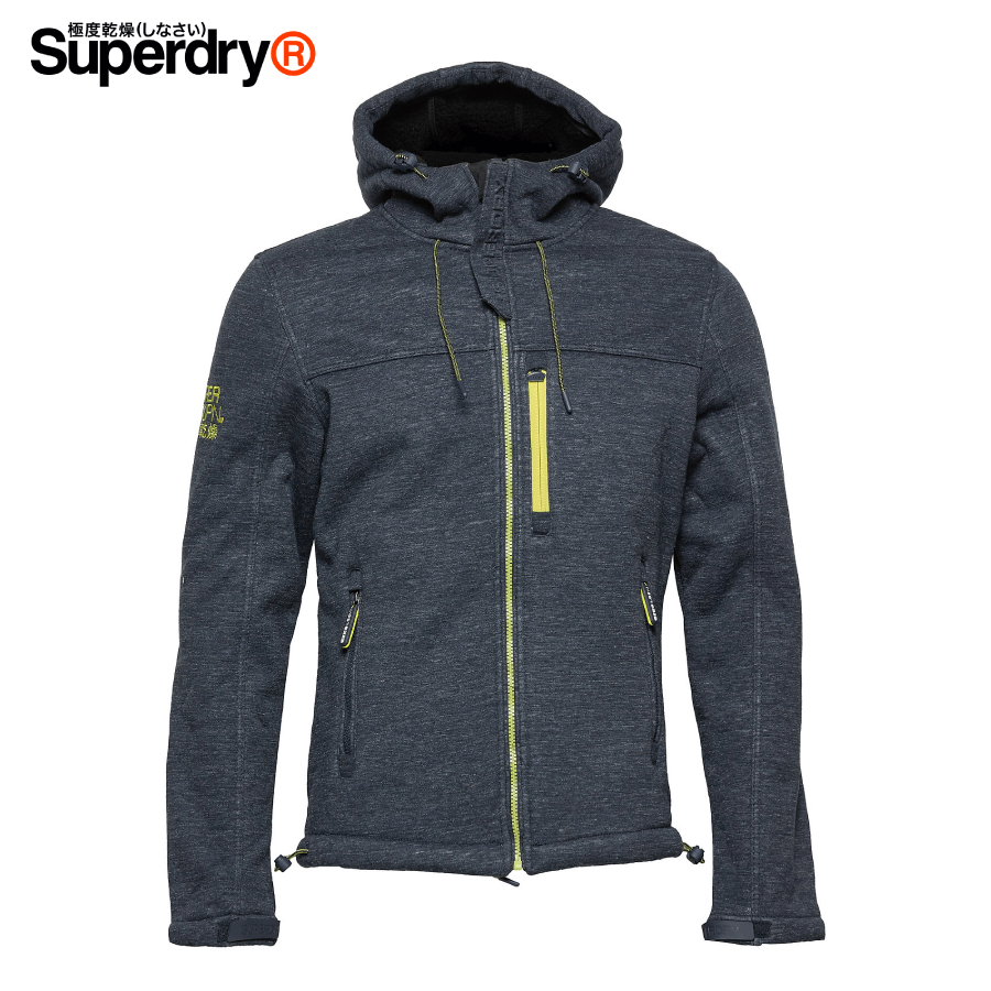 Superdry - Hooded Winter Windtrekker Men's Jacket Size L - Dark Navy / Black (M50002WR)