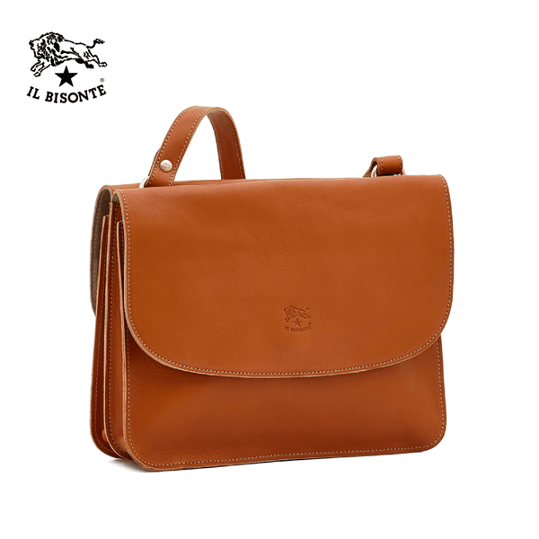 Il Bisonte Woman's Crossbody Bag Salina In Cowhide Leather A2903..EP145 - Caramel