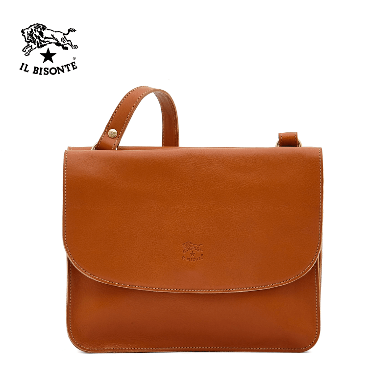 Il Bisonte Woman's Crossbody Bag Salina In Cowhide Leather A2903..EP145 - Caramel