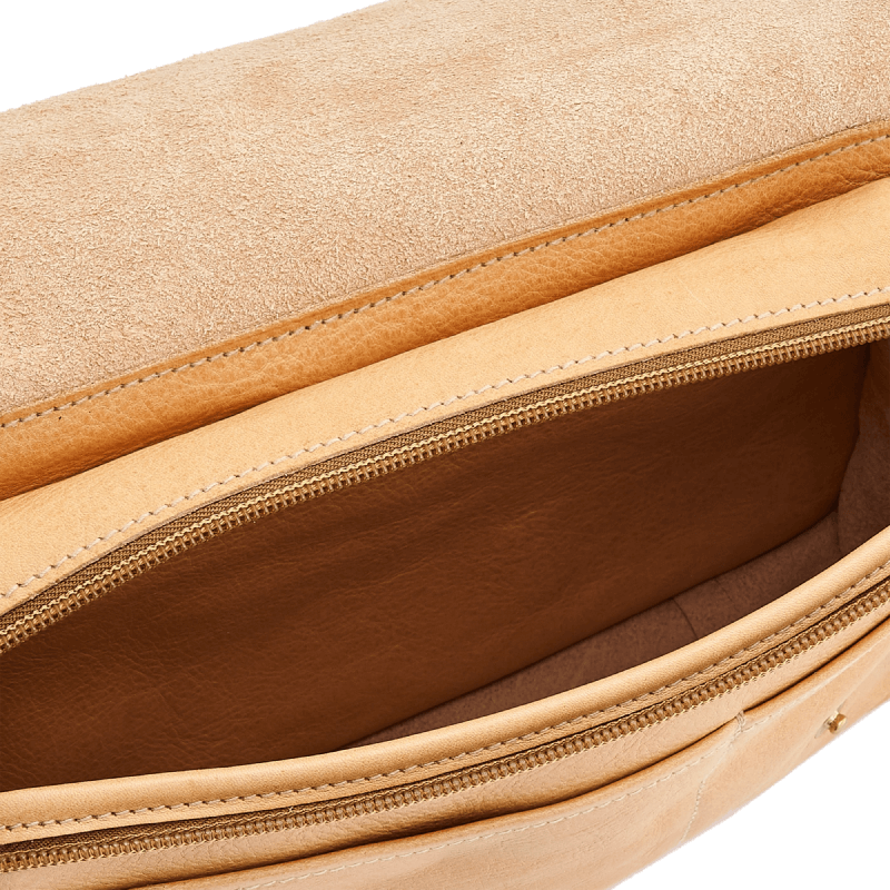 Il Bisonte - Man's Belg Bag In Cowhide Leather - Natural (A2381.P)