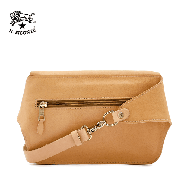Il Bisonte - Man's Belg Bag In Cowhide Leather - Natural (A2381.P)
