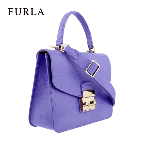Furla - Metropolis Woman's Small Leather Top Handle / Shoulder Bag - Purple Lavanda (978122)