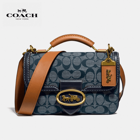 Coach - Riley Top Handle 22 In Signature Chambray