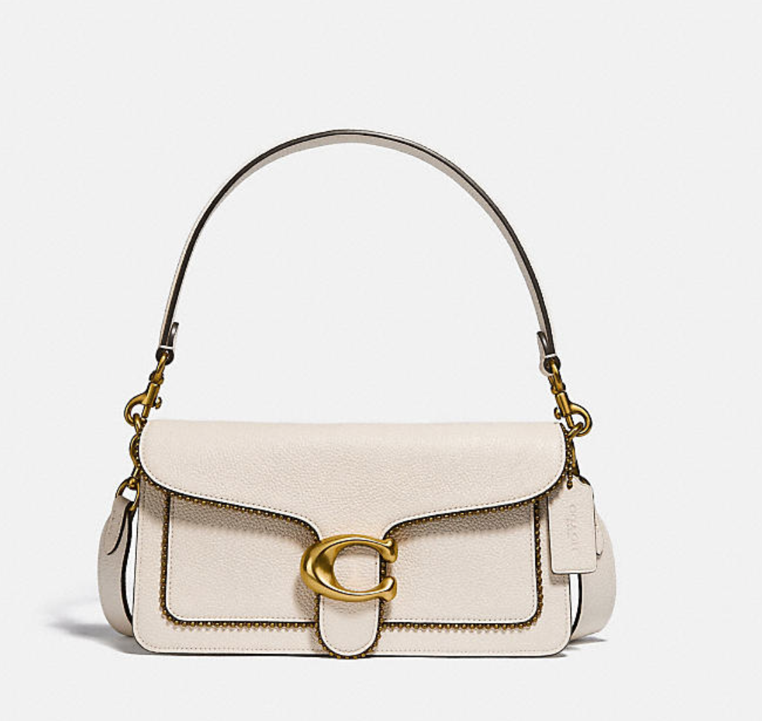 Coach-TABBY SHOULDER BAG 26 WITH BEADCHAIN-b4/chalk