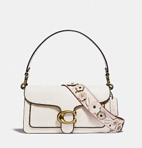 Coach-TABBY SHOULDER BAG 26 WITH BEADCHAIN-b4/chalk