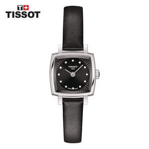 Tissot - Lovely Square Quartz Diamond Black Dial Ladies Watch - T058.109.16.056.00