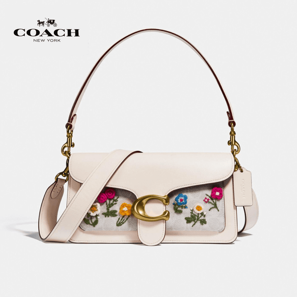 Coach - Tabby Shoulder Bag 26 In Signature Canvas With Floral Embroidery
