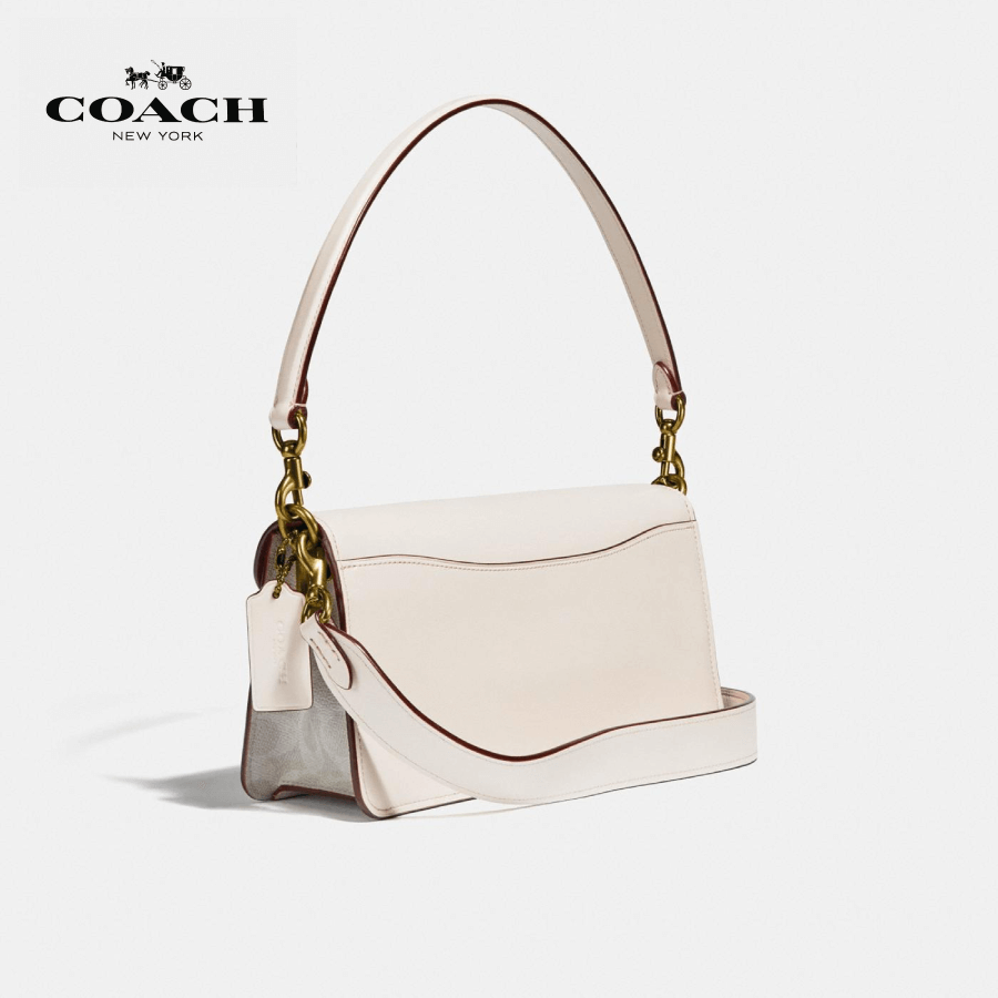 Coach Tabby Shoulder Bag 26 In Signature Canvas With Floral Embroide