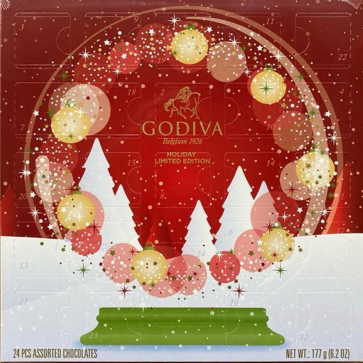 Godiva 2021 Chocolade Adventskalender - 24 dagen
